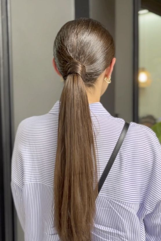 Sleek ponytail